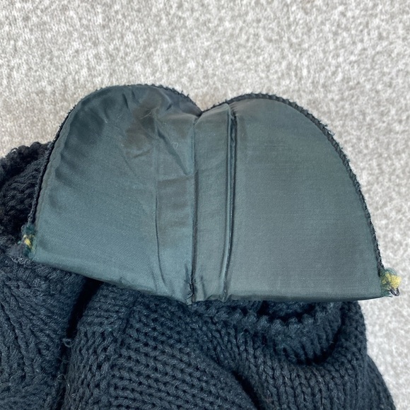 Vintage Victoria Jones cable knit sweater black with white rosettes sweet chunky - Picture 10 of 11